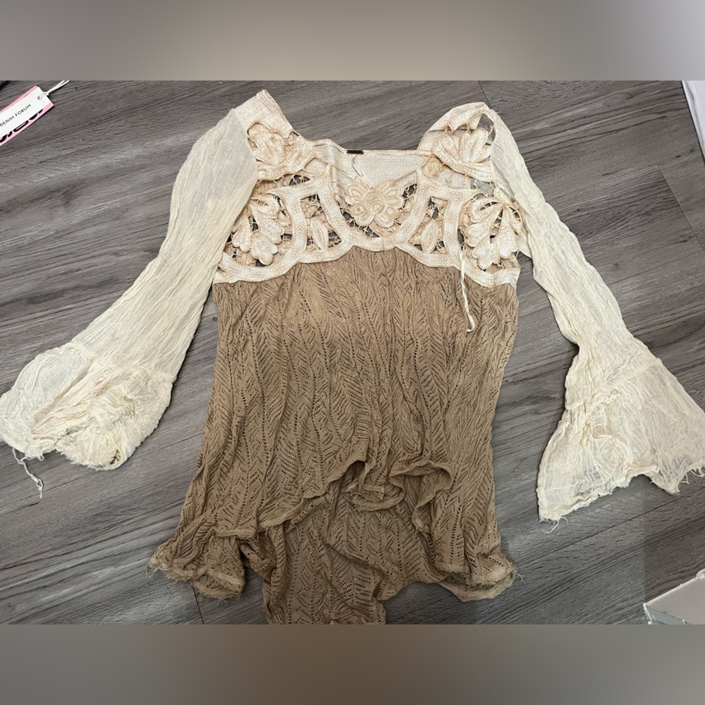 Free people cut work pieced tunic - Picture 2 of 4